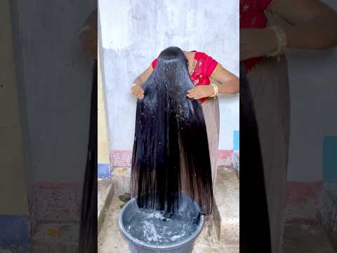 Long hair wash & dunk 💆🏻‍♀️ #shorts #hairstyle #trending #haircare #hairwash #shortvideo #song #yt