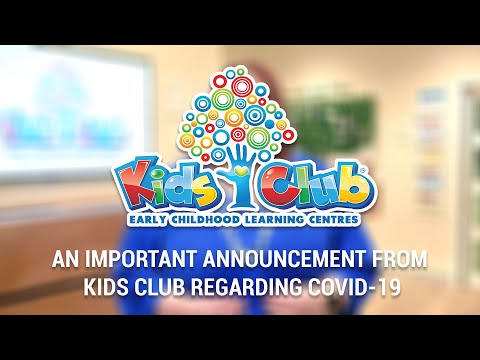 An Important Announcement Regarding COVID-19 at Kids Club