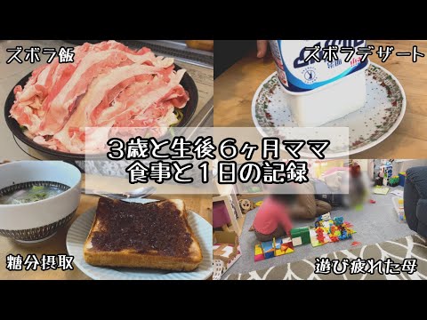 雪の日くらいズボラに生きる❄️（いつも）【３歳と生後７ヶ月ママ】【食事記録】