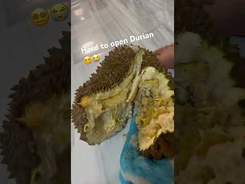 HARD TO OPEN DURIAN I AMAZING FRUITS I TECHNIQUE HOW TO OPEN #share #food #durian #like #goodvibes