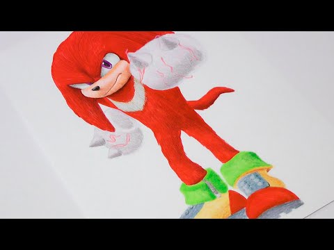 Drawing Knuckles from Sonic Movie 2