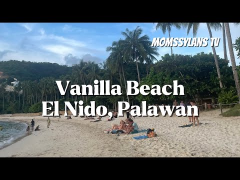 Walk tour to Vanilla Beach El Nido Palawan, Philippines (Raw video)