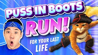 😼 PUSS IN BOOTS The Last Wish 🌟 Brain Break | Run + Tiles Hop! | GoNoodle inspired