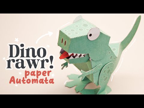 🦖 Lil Dinosaur Automata moving toy 🦖 (automata papercraft)