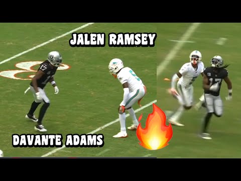 Davante Adams Vs Jalen Ramsey & Xavien Howard 🔥👀 Raiders vs Dolphins 2023 highlights (WR Vs CB)