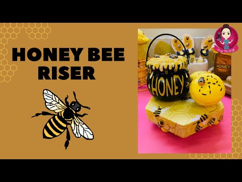 Let’s make a Honey Bee Riser for our Bee Decor! @plaidcrafts #plaidcrafts #plaidcreators