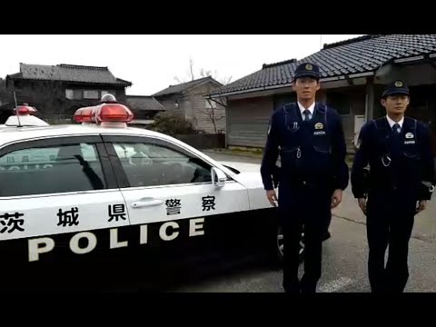 輪島市町野町曽々木付近における特別自動車警ら部隊（茨城県警察）のパトロール状況