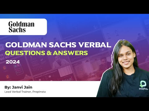 Goldman Sachs Verbal Questions and Answers 2024 and 2025