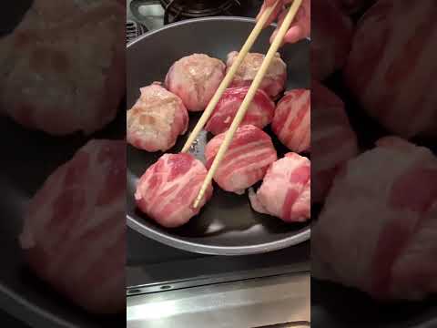 簡単肉巻きおにぎり Easy meat rolled rice balls #shorts