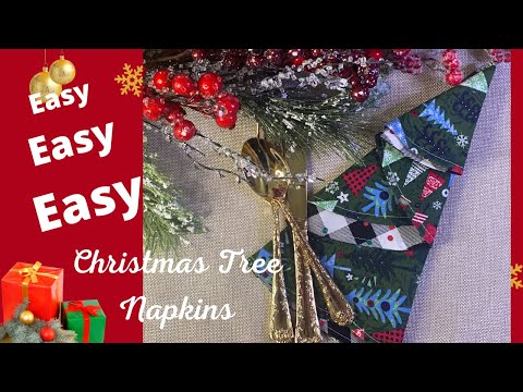 Easy to Make Christmas Tree Napkins