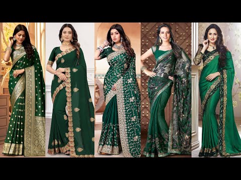 Styling Green Sarees for Every Occasion//Modern Green Saree Outfits// Green Saree Trends 2024-25