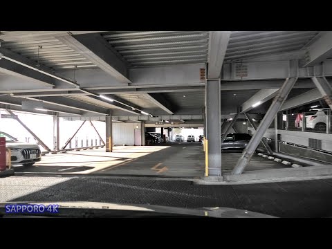 Sapporo city parking garage 4K/30p  Pachinko Himawari Kiyota store：Exit , Hokkaido Japan