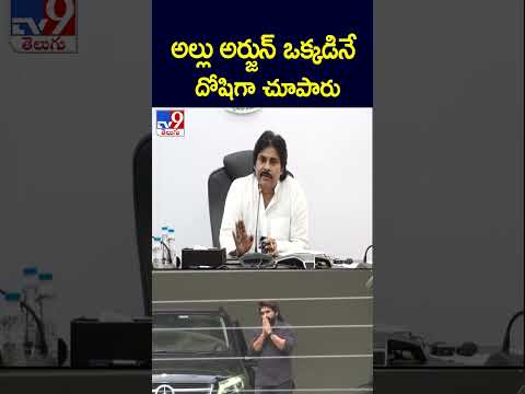 అల్లు అర్జున్ ఒక్కడినే దోషిగా చూపారు : Pawan Kalyan - TV9