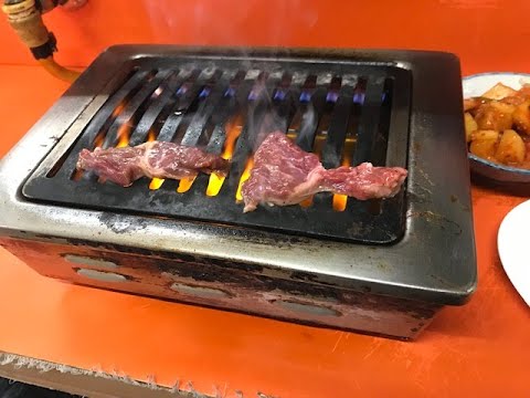 平塚駅前の味噌ラーメン屋さんでジンギスカンを焼く