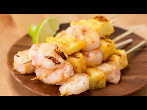 HOW TO MAKE GRILLED CITRUS MARINATED SHRIMP AND TROPICAL TRIFLE DESSERT