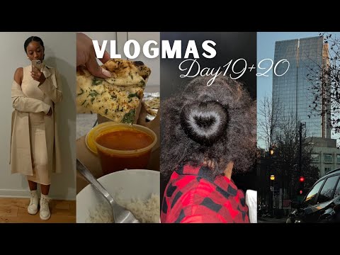 VLOGMAS DAY 19+20 | Atl Trip, Almost Hair Fail And Last Minute Xmas Shopping