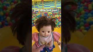 『Doll slide In ball pool !』ちいぽぽちゃんチャレンジ編。#kaymak #diapositiva #menggeser #ballpool