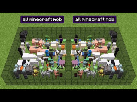 minecraft mob battle in one video