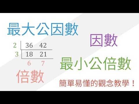 最大公因數與最小公倍數  | 標準分解式與分數運算 | 國一上(7年級) | 國中數學 | 錚學院