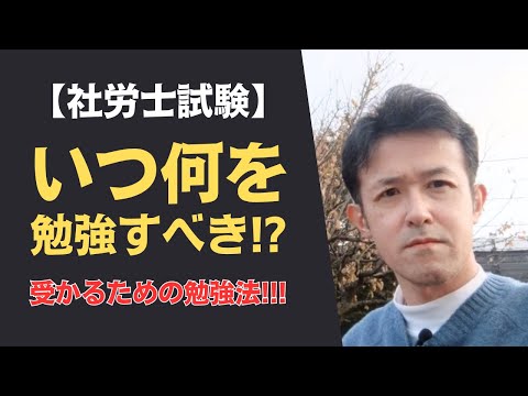 【社労士試験】いつ何を勉強したらいいか、具体的に解説！合格したいなら見てほしい！