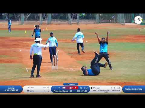 recon challengers vs finance fighters match at EURONET CRICKET LEAGUE 2024