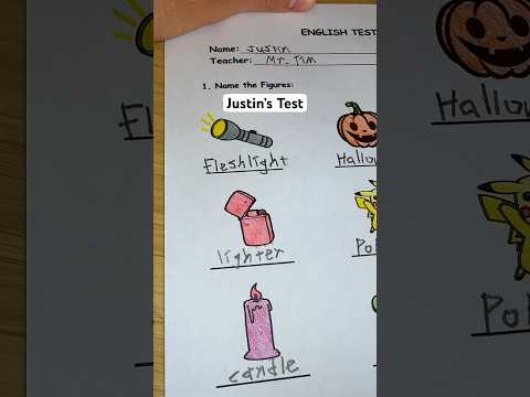 Grading Justin’s test… #asmr #school #teacher #test #quiz #emojichallenge