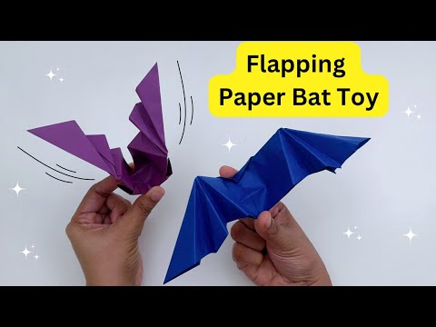 DIY How To Make Flapping PAPER BAT / Paper Craft / ORIGAMI BAT For Halloween / Halloween Craft 2024