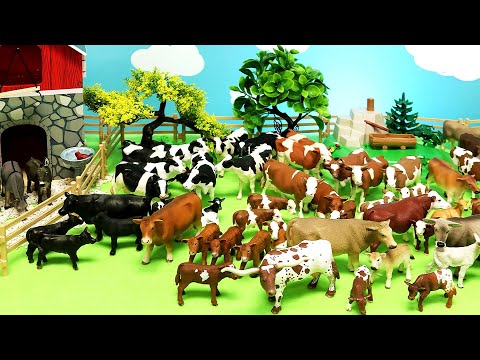 Farm Cattle and Barnyard Animal Toy Collection