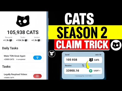 Cats Airdrop Season 2 Big update | Cats Airdrop Listing Date Withdrawal | Cats New Update Today