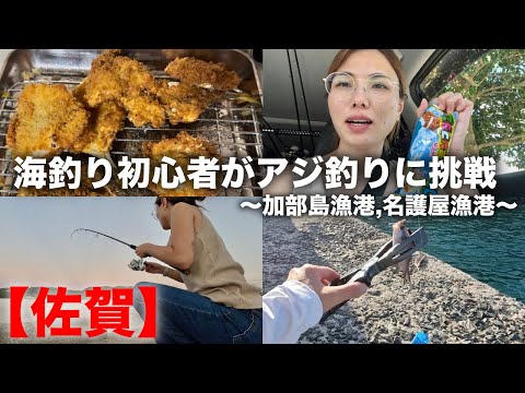 【佐賀🇯🇵】海釣り初心者でも釣れたサビキ釣りが楽しすぎた😆🎣❤️‍🔥｜呼子｜加部島漁港｜名護屋漁港｜アジ釣り