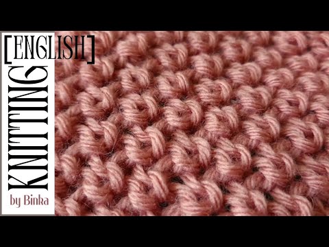 [English] An English Seed Stitch for beginners. How to knit?