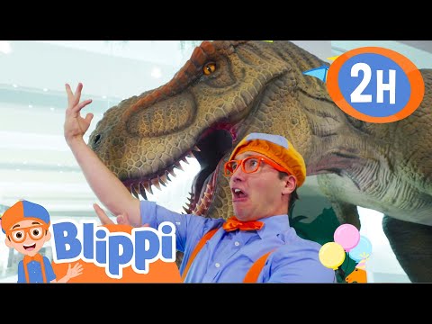 Blippi Talks to the Dinosaurs 🦕 | Educational Kids Videos | Fun Compilations