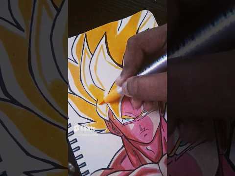 Colouring Son Goku 🥶🔥 Rate 1 To 10 #animedrawing #art #animeart #anime #dragonballzdrawing #shorts