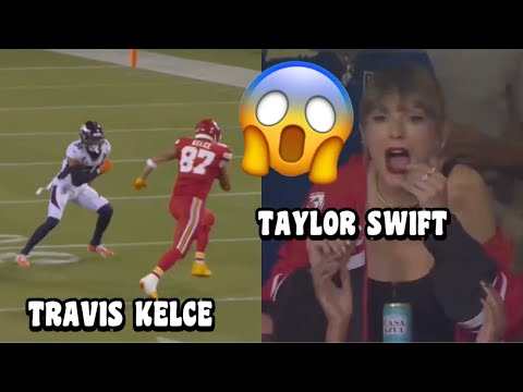 Taylor Swift GOES CRAZY after Travis Kelce’s HUGE CATCH & RUN 😳 Broncos Vs Chiefs 2023 highlights