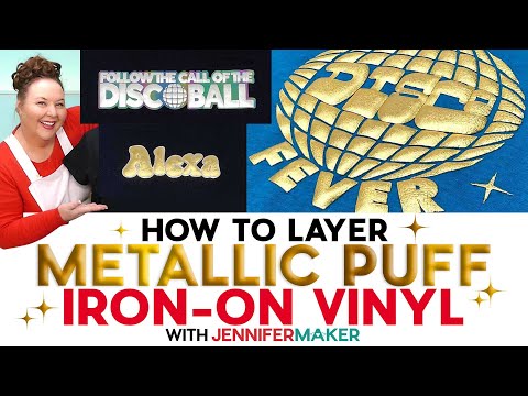 How To Layer Metallic Puff Iron-On Vinyl | Best Shiny Puff HTV