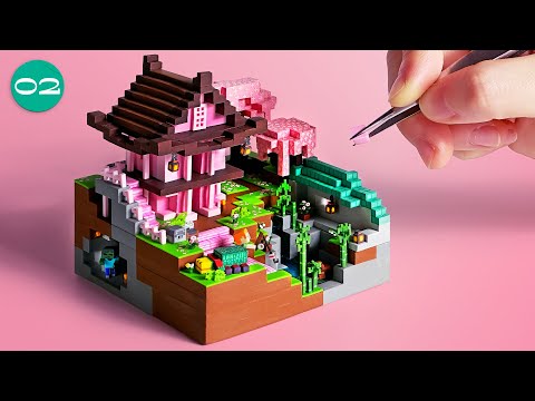 Tutorial 02 | Let's Make Minecraft Cherry Blossom House - ASMR