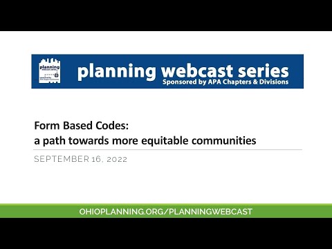 Form Based Codes: a path towards more equitable communities