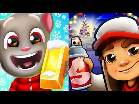 Subway Surfers Winter Wonderland VS Talking Tom Gold Run New Update Christmas 2024 Android  Gameplay