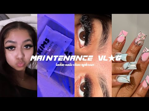 maintenance vlog⭐︎(lashes, nails, eyebrows & skims haul)