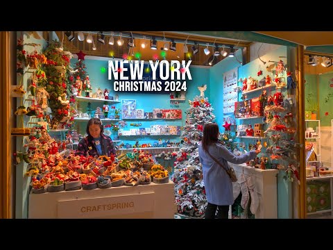 NYC Christmas Walk 2024 ✨ 4K NYC Christmas Market Grand Central Terminal Holiday Train Show