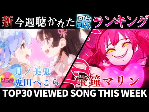 【bunny】ホロライブ歌ってみた週間ランキング  viewed cover song this week 2024/3/29～4/5【1年期間/1year 】【hololive】