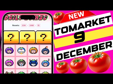 tomarket daily combo today 9 december | tomarket | 2 market delhi combo card #TOMARKET#toma