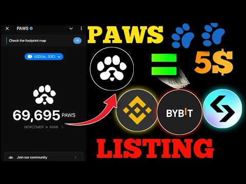 Paws Airdrop Listing Date Tokens Withdrwal Start | Paws airdrop & withdrawal today