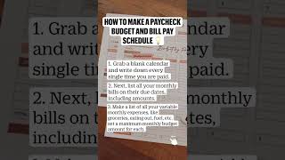 Paycheck Budget / Bi-Weekly Budget #biweeklybudget #paycheckbudget #paychecktopaycheck #budgetwithme