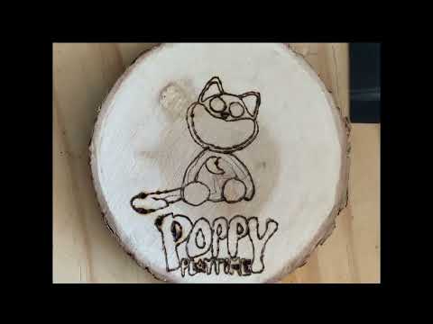 Catnap plush woodburn art from Poppy Playtime Chapter 3