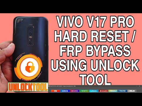 VIVO V17 PRO [1909] Hard reset & FRP BYPASS  using UNLOCK 🔓 TOOL || Google account || pattern 🔒