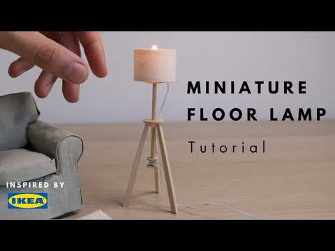 Simple Miniature Floor Lamp - Tutorial (IKEA inspired)