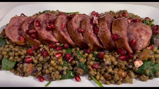 New Years Eve Lentil and Cotechino Dish