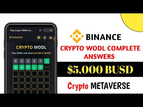 BINANCE CRYPTO WODL METAVERSE COMPLETE ANSWER || BINANCE CRYPTO WODL 5,6,8,9 LETTERS WORD