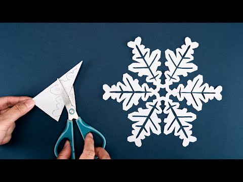 Paper Snowflakes #78 - Easy Paper Snowflakes - How to make Snowflakes out of paper